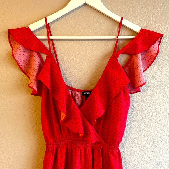 Red Hi-Lo Express Dress - Picture 2 of 6